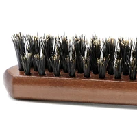 Peigne moelleux en poils de sanglier naturels, manche en bois, brosse à cheveux antistatique, peigne de barbier, Massage du cuir chevelu, outil de coiffure 5