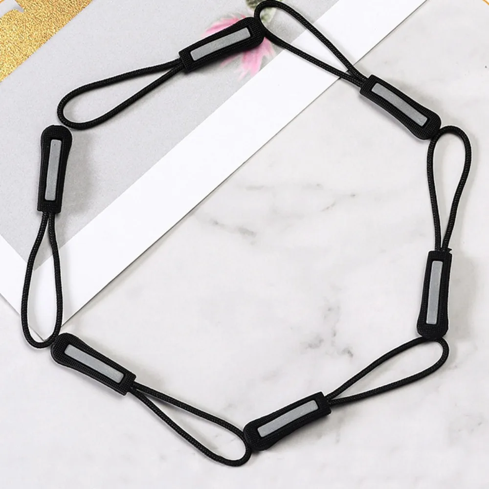 Reflective Zipper Pull Replacement Backpack Jackets Pants Boots Coats Luggage Black 30 Pack