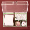 Dustproof Plastic Makeup Organizer Bathroom Cotton Pads/Swab/Beauty Blender Storage Box Lid Lipstick/Nail Polish Organizer 4