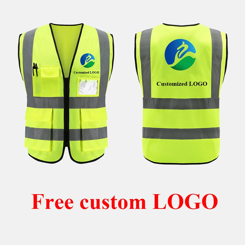 Motorcycle Bicycle Safe Clothing High Visibility Reflective Vest Safety Cloth Warning Waistcoat Fluorescent Workwear With Pocket