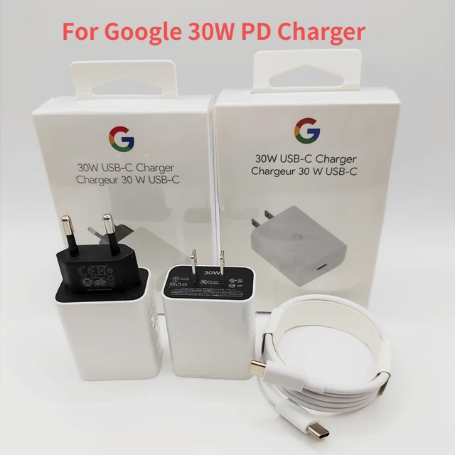 EU/US Plug Original Google 30W PD Fast Charger Wall Power Travel Adapter  USB Type C Cable For Google Pixel 5 6 7 Pro 6A XL XXL - AliExpress