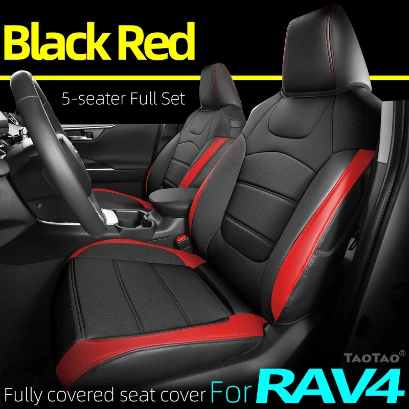 Auto Sitzbezüge Für Toyota RAV4 2020-2025 - Leder Sitzschoner Wasserdicht 5-Sitzer