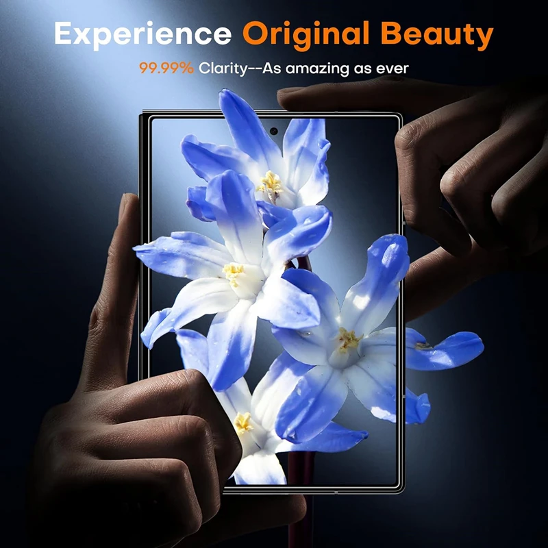 Fold8 Privacy Tempered Glass Screen Protector with Easy Install & Auto-Dust Removal Kit