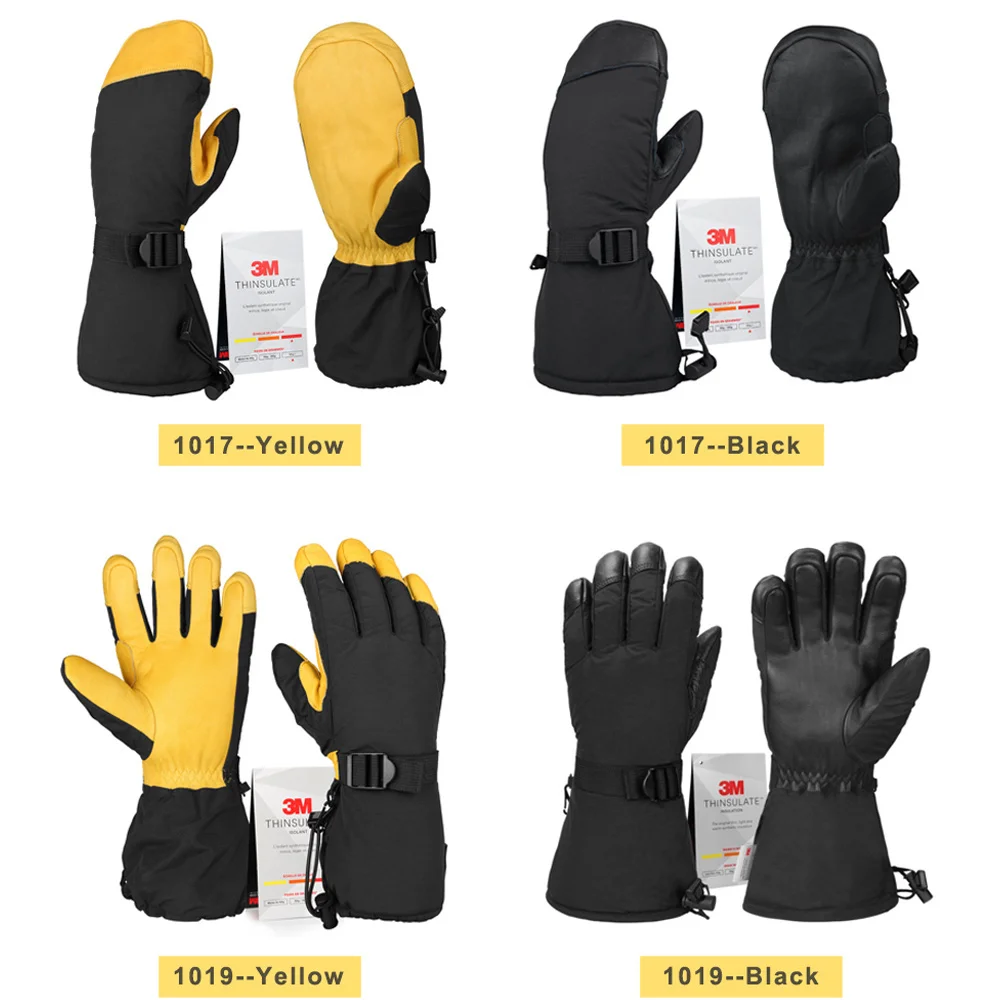 Long Winter Ski Gloves Motorcycle Sports Mittens 3M Thinsulate Thermal Snowboard Snowmobile Windproof Cycling Bike Gloves 4