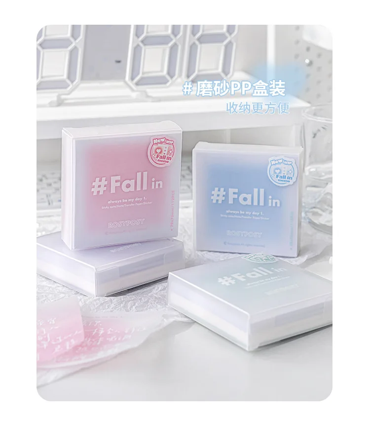 MINKYS 112 Blatt/Box Kawaii Smudge Stained Gradient Note Memo Pads Papier Scrapbooking Journal Material Paperlaria Briefpapier – Detail 10