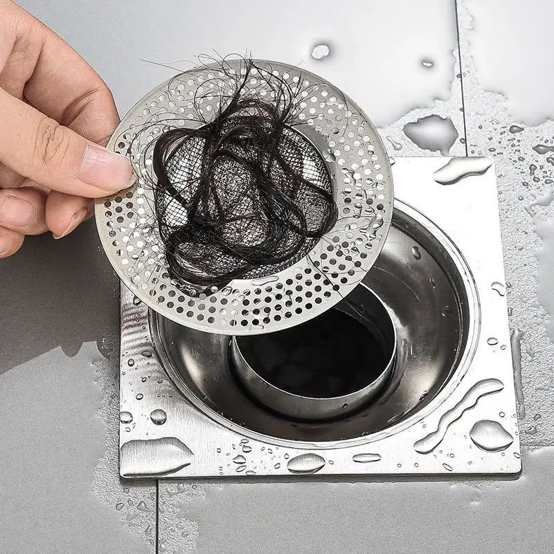 1PC Household Stainless Steel Sink Strainer Metal Filter Bath Drain Waste Screen Kitchen Supplies Bathroom Accessories 4