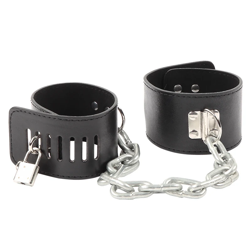 Hard Metal Chain Handcuffs Slave BDSM Wrist & Ankle Bondage Cuff Restraints Locking Shackles Erotic Products Sex Toys For Couple sex handcuffs sex toys
