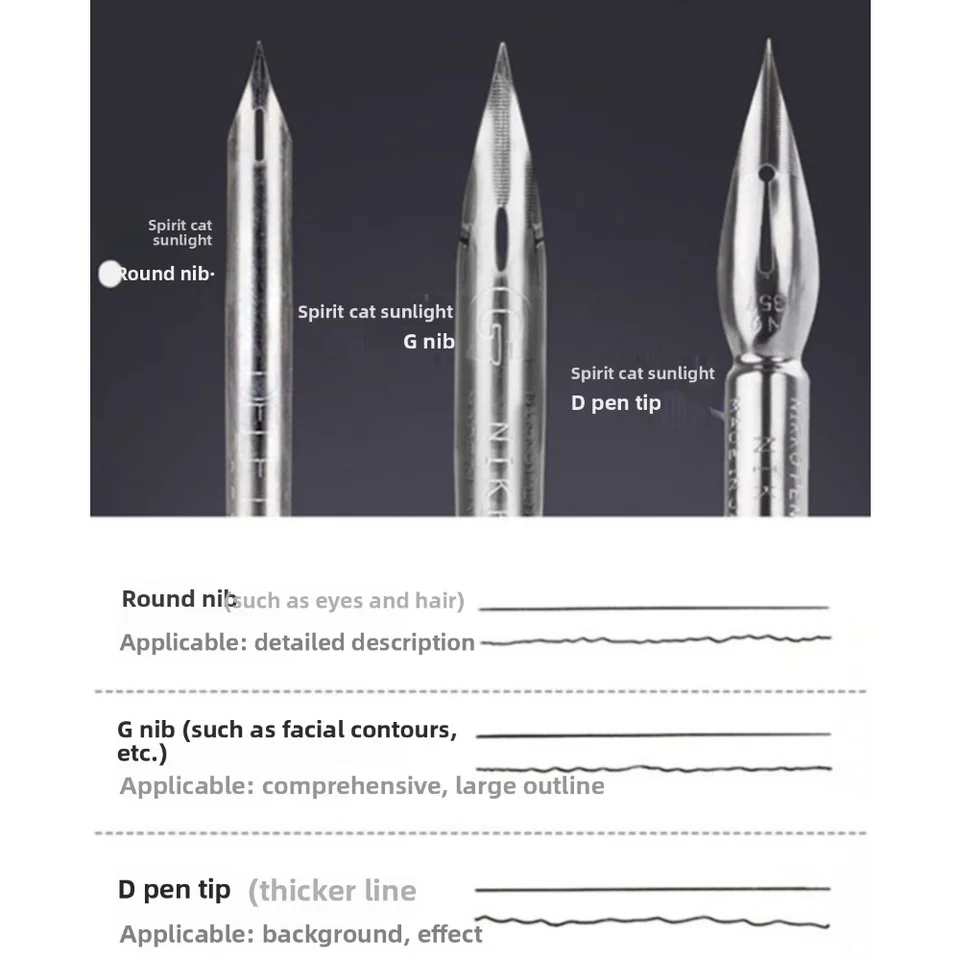パンツ Dip'pen Japan Deleter 660 Series Dip Pen Set - Wood Comics Holder