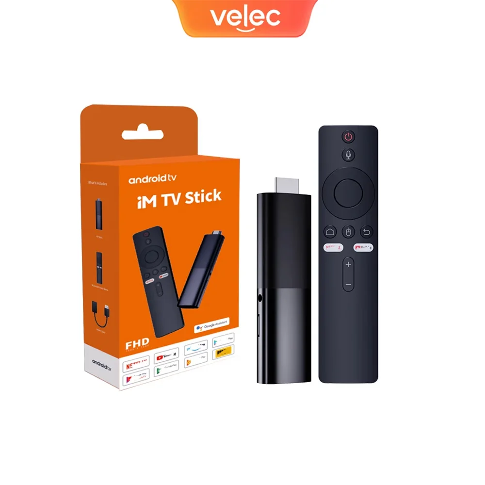 Velec Android 12 Smart Stick 8K lecteur multimédia en Streaming avec prise en charge à distance vocale Netflix YouTube Google Allwinner H616 pour TV HD