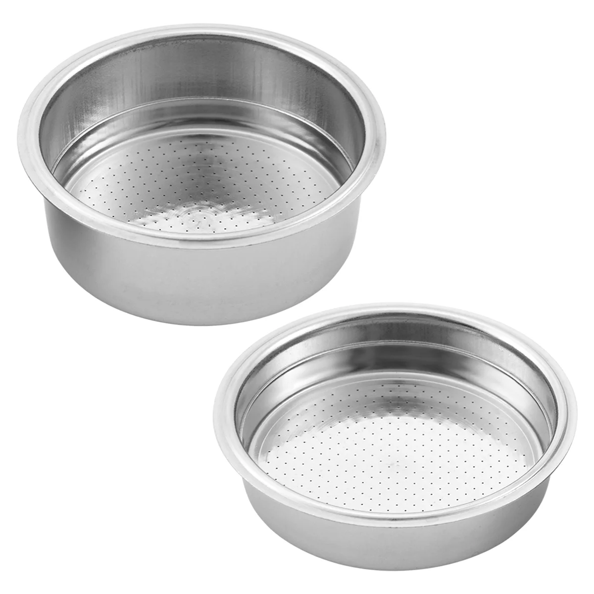 2PCS 51mm Stainless Steel Coffee Machines Pressurized Filter Basket Powder Basket Coffee Bottomless Portafilter Filter HOT