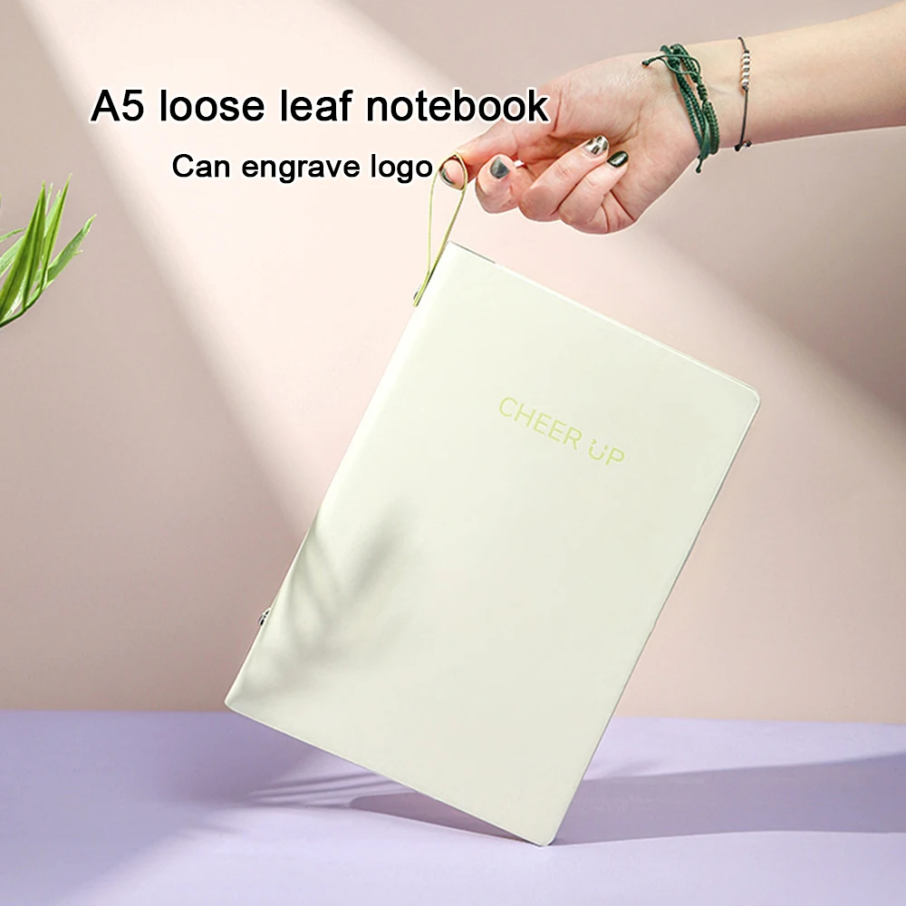 

(Logo Can Engrave) High-end A5 Loose-leaf Notebook, Detachable Notepad, Student Diary, Meeting Record Book, Travel Log