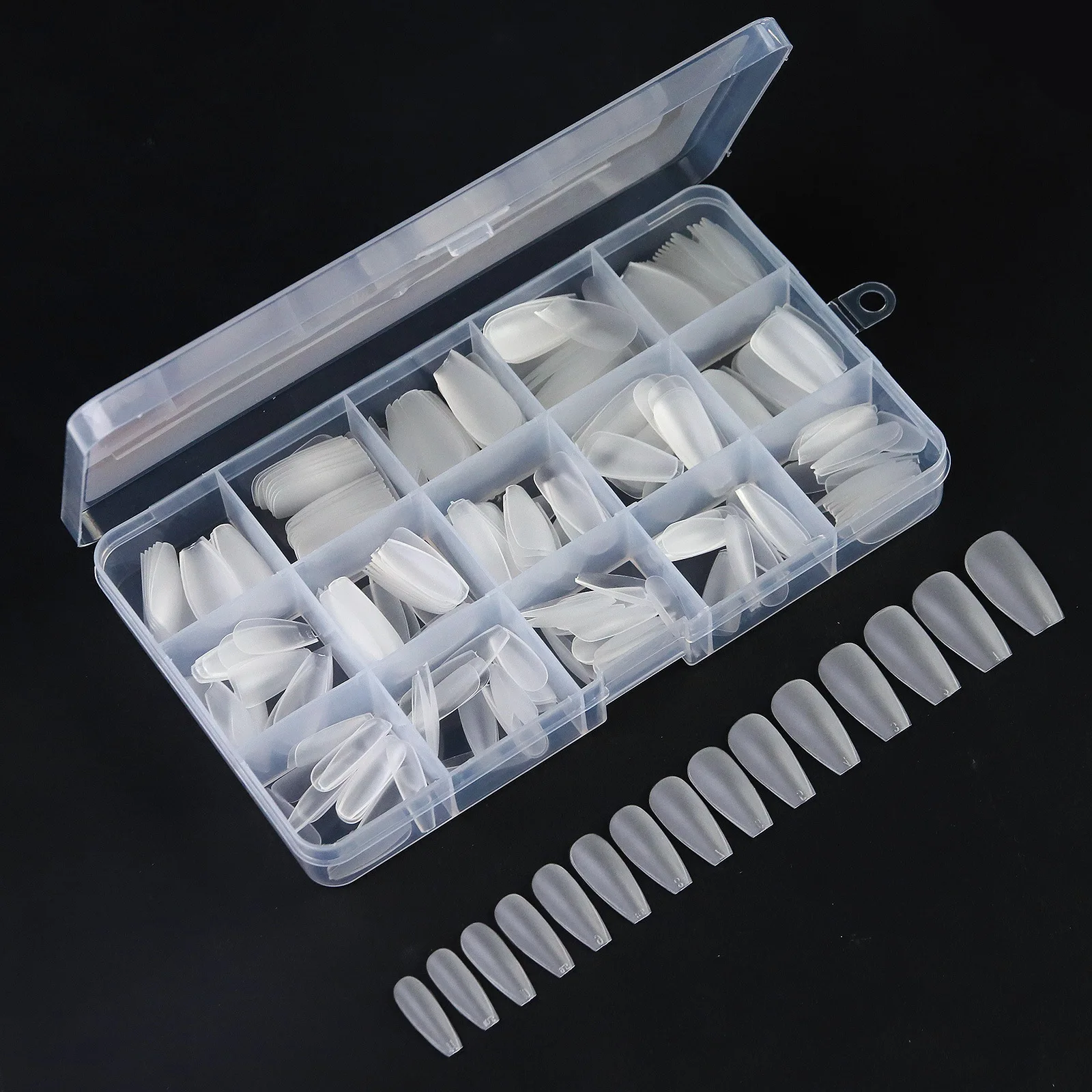 

300Pc Press on False Nails Reusable Matte Ultra Thin Traceless Soft Gel Tips Short Full Cover Coffin Square Almond For Extension