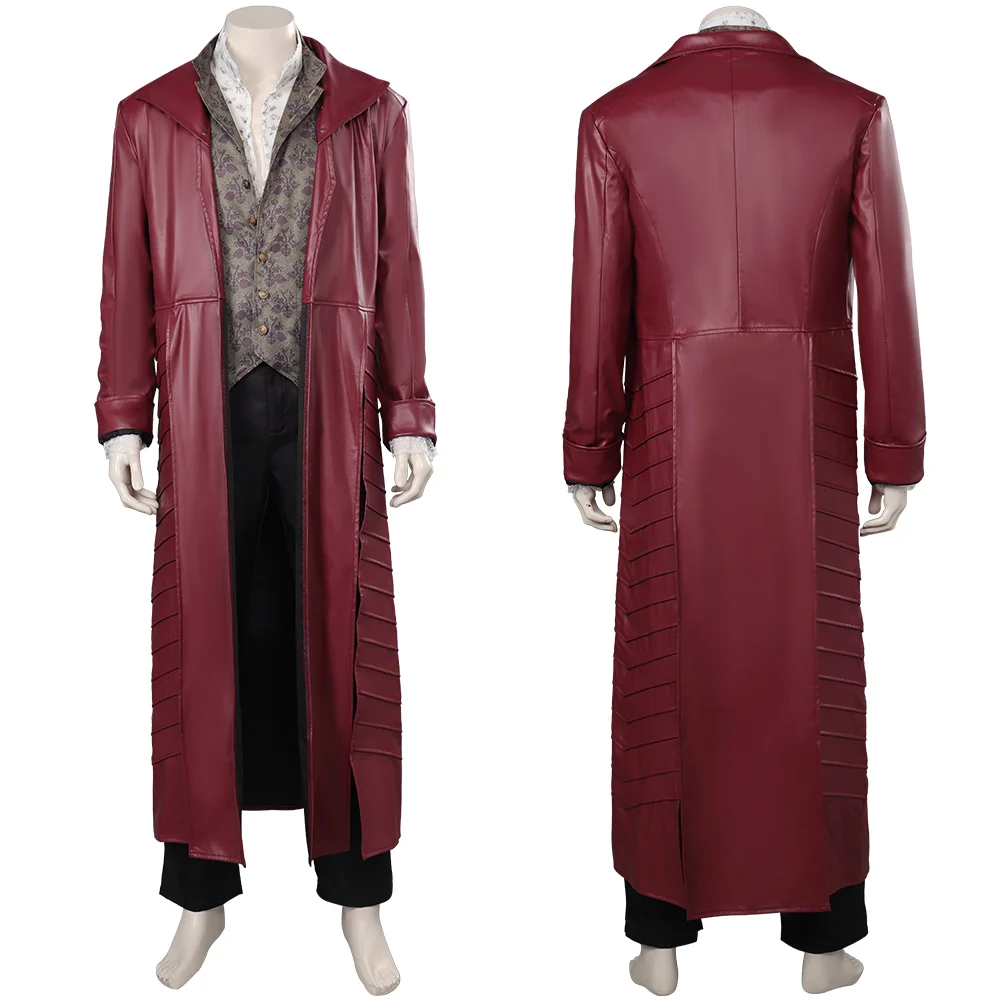 thumbnail image 1 of Disfraz de Geralt de Rivia para hombre, chaqueta, abrigo, pantalones, cinturón, capa, para adulto, fantasía, Halloween, carnaval, 1 of 5
