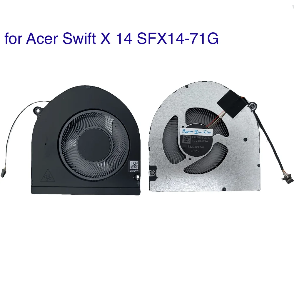Laptop CPU Cooling Fan for Acer Swift X 14 SFX14-71G EG50060S1