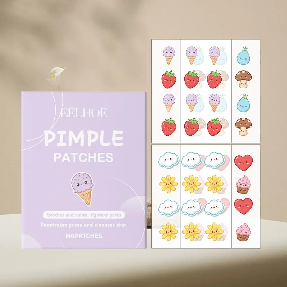 Colorful Cartoon Acne Patches Invisible Pimple Removal Anti-Acne Hydrocolloid Patches Ultra-thin  Concealer Beauty Makeup Tool