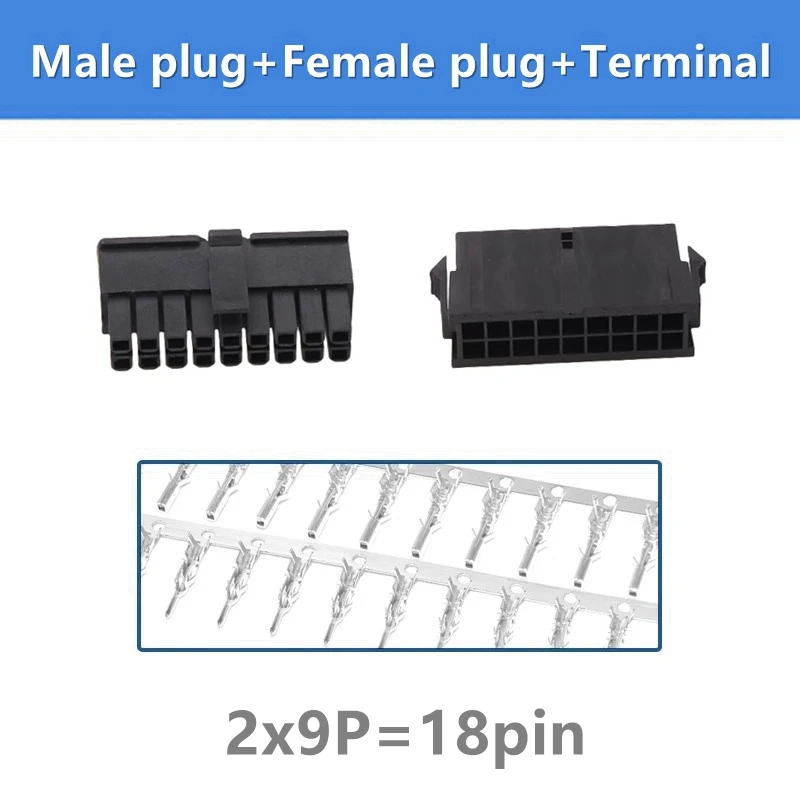 10 Sets Micro-Fit 3.0 Connector Housing with Terminals - Assorted Pin Configurations