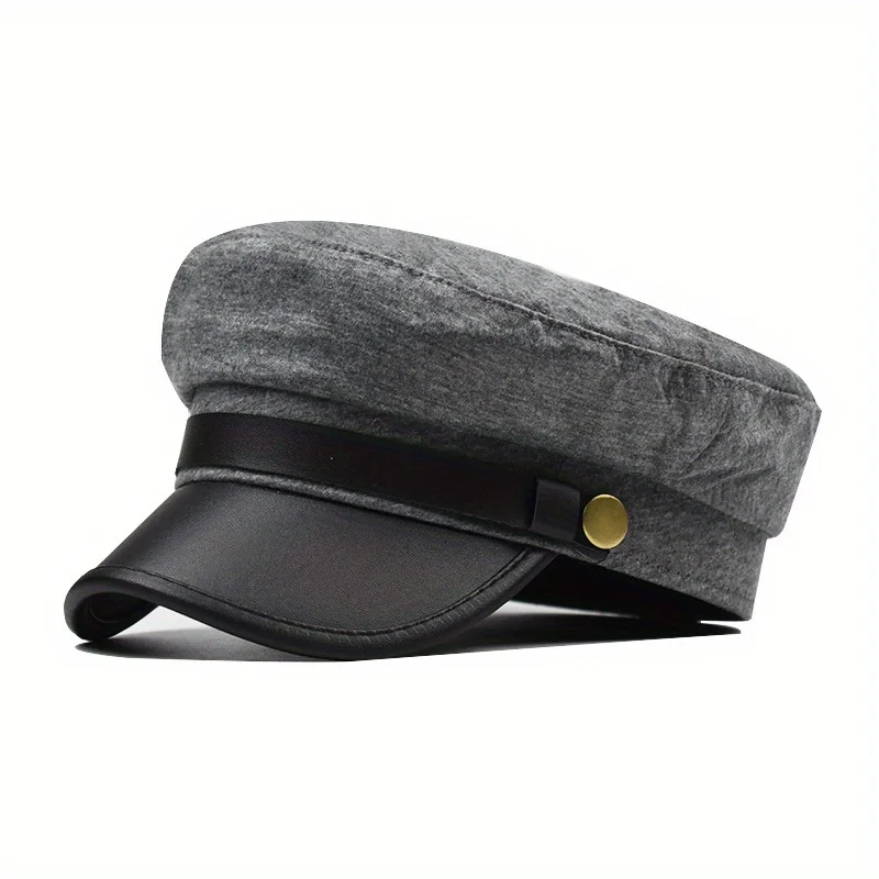 Unisex Pu Leather Duckbill Hat Fashion Trend Military Hat For Man's and Woman's Versatile Breathable Tourism Outdoor Newsboy casual hat newsboy cap newsboy hat breathable hat