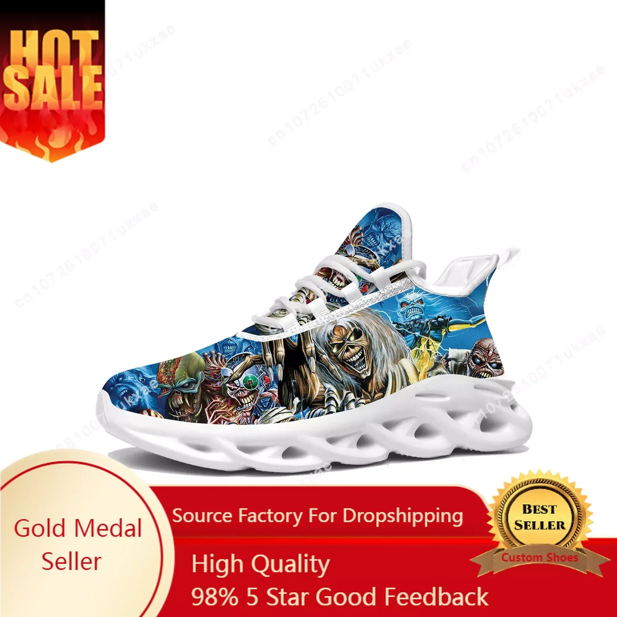 

M-Maidens Heavy Metal Rock Band Singer Music Iron Flats Sneakers Mens Womens Sports Shoe High Quality Sneaker customization Shoe