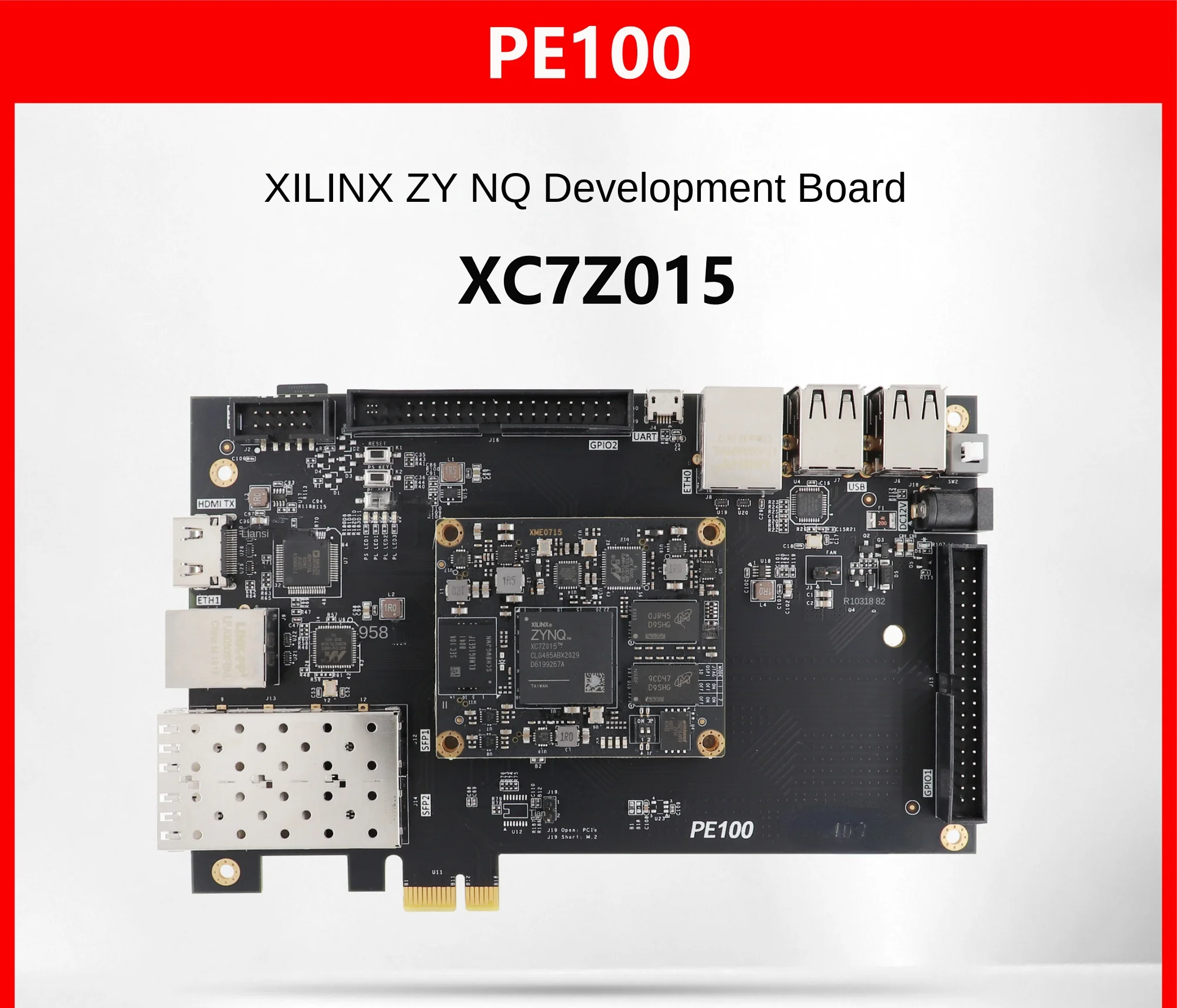 

Xilinx FPGA Zynq Development Board Arm 7015 PCIe HDMI SFP Optical Port Core Plate