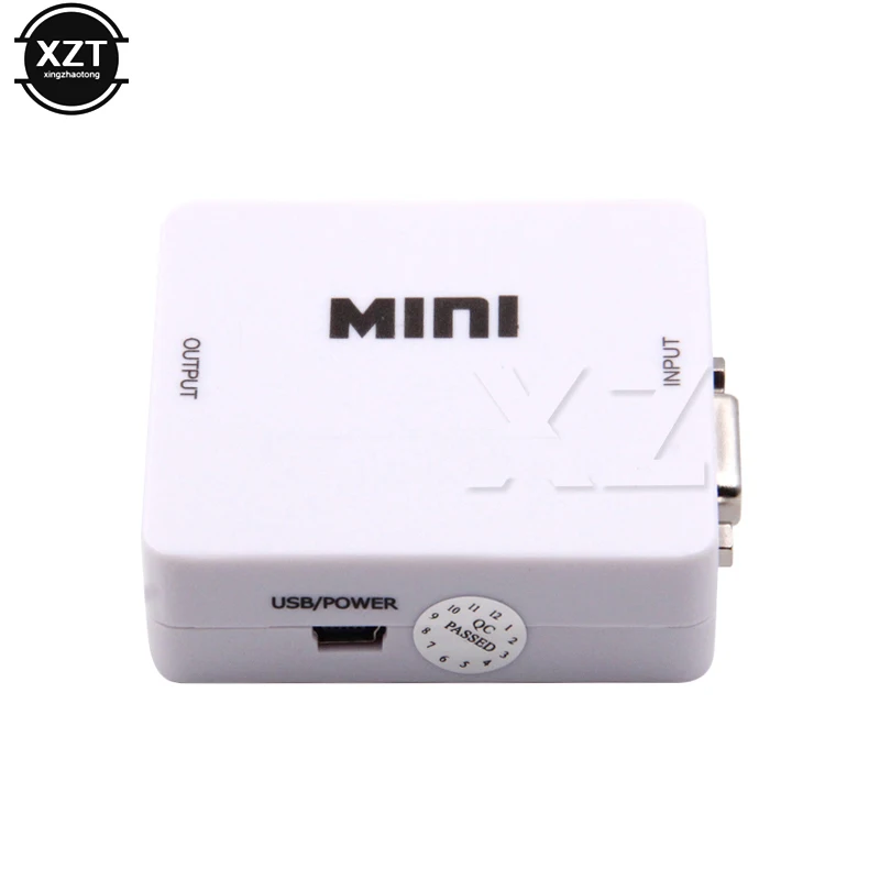 1080P MINI VGA to HDMI-compatible Converter With Audio VGA2 HDMI-compatible Video Box Adapter for Notebook PC for HDTV Projector