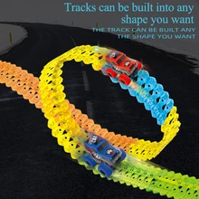  Children's rail car anti-gravity variable roller coaster night light free build track boy assemble car track electric toys 