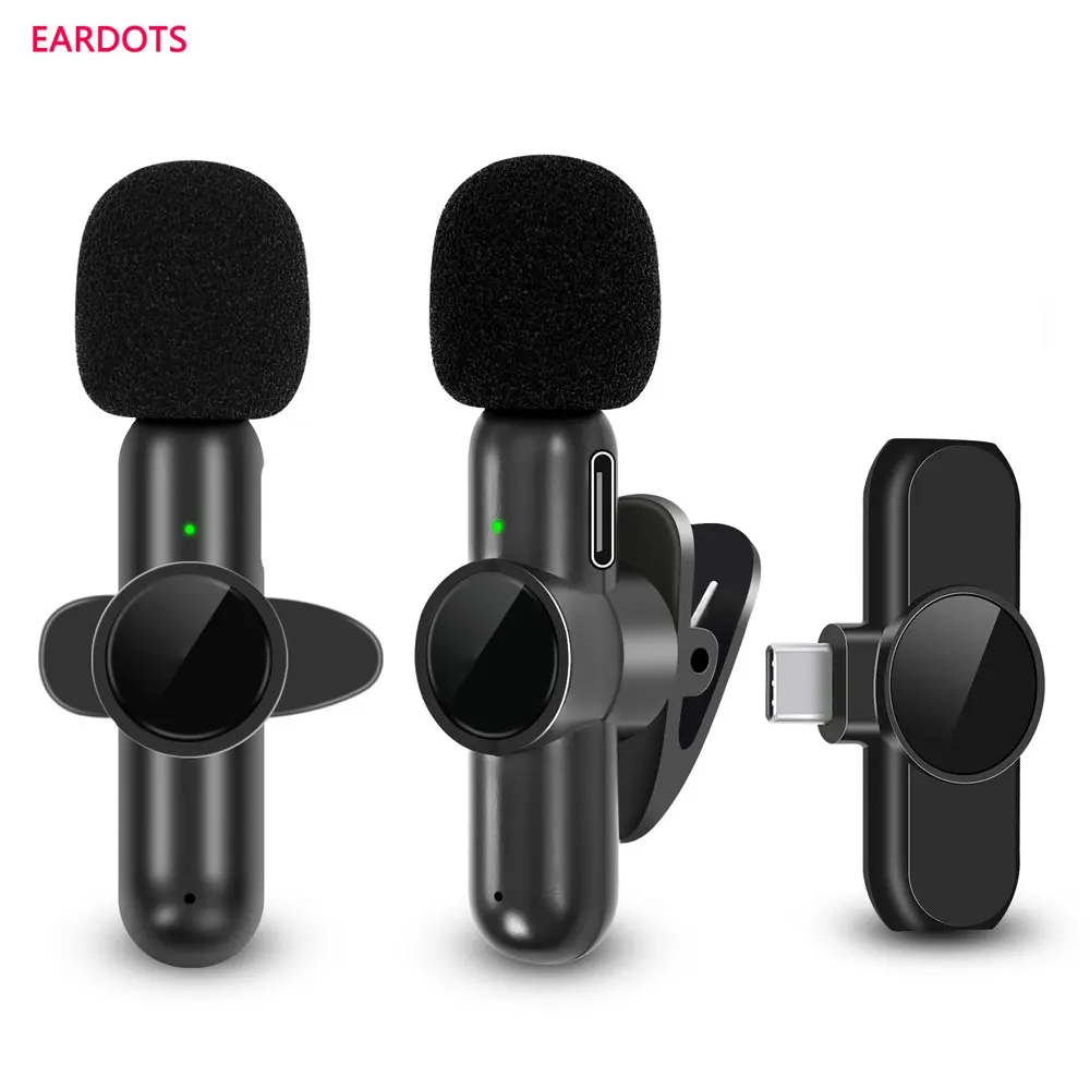 WirelessLavalierMicrophonePortableAudioVideoHDRecordingMicFor