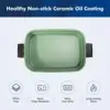 Multi-use Shabu Shabu Pot with Grill Pan & Steamer, UL Listed, Non-stick Ceramic Oil Coating, 4.5L, JD-HG9088G, Green 4