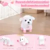 Plush Interactive Toy Dog for Kid, with Leash Walking, Touch Control and Shake Tail Plush Toy  Electronic Pet Best Gift for Girl 4