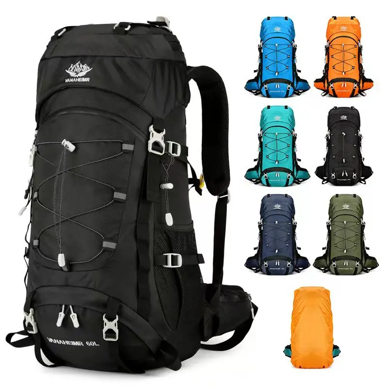 Outdoor Sports Mountaineering Bag 60L Large Capacity 2023 Autumn New Product Backpack Hiking Camping Travel Backpack