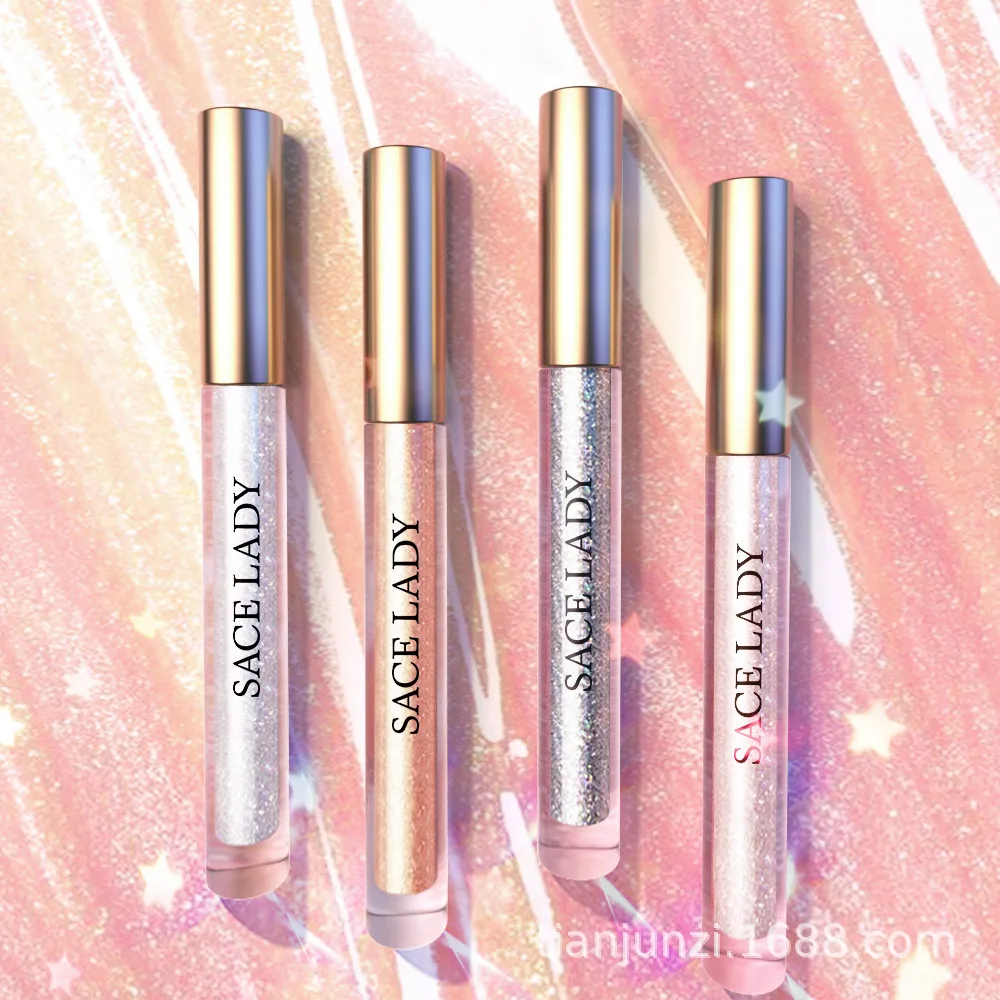 

4-цветные жидкие Блестки для глаз, перламутровые блестящие тени для век с гладкой текстурой, создают самый Гламурный макияж для глаз