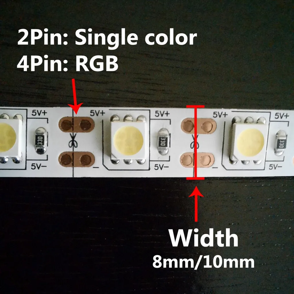 5 pz 2pin 3pin 4pin 8mm 10mm per 3528 5050 ha condotto il connettore della striscia Clip-on dell'accoppiatore Solderless libero angolo di saldatura PCB T L connettore