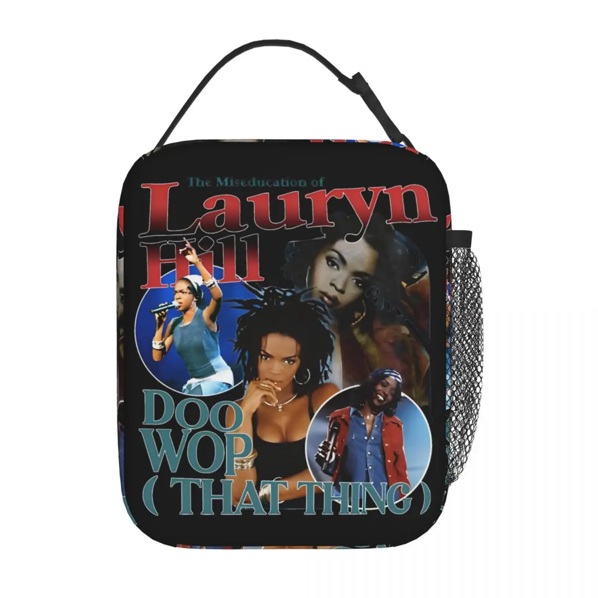 

Lauryn Hill The Famous Fugees Band Thermal Insulated Lunch Bag for Work Portable Food Bag Container Thermal Cooler Lunch Boxes