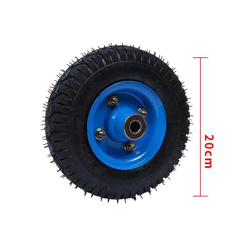Cart Wheel 8/10 Inch Rubber Universal Wheel Trolley Inflatable Wheel Load 500KG 5