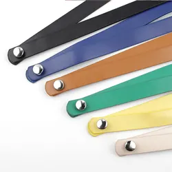 Shoulder Bag Strap Colorful Mix PU Leather Weave Handbag Strap Bucket Bag Belt For Women Fashion Color Matching Strap