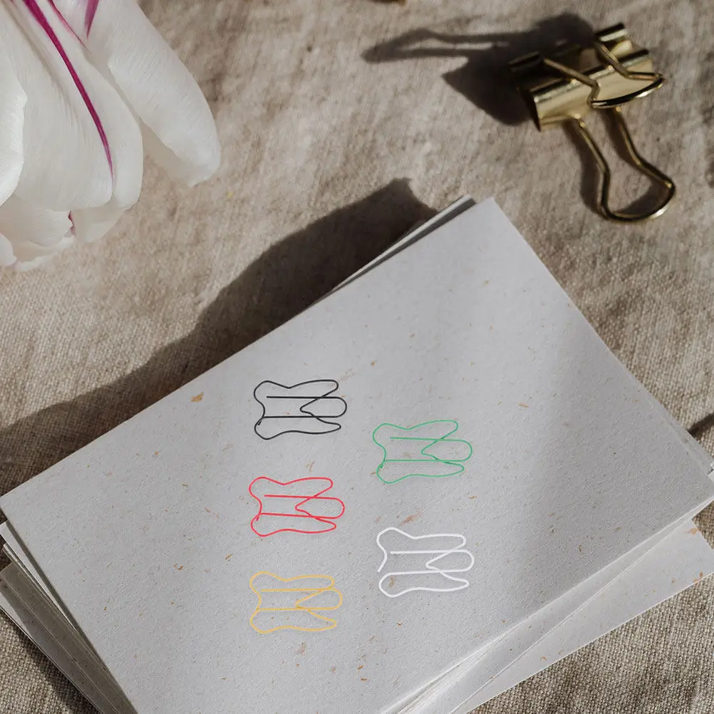 60Pcs 치아 모양 종이 클립 창의적인 기발한 금속 메모 노트 클립 사진 앨범 봉투 고정 장치 초대장 카드 홀더 책상 장식