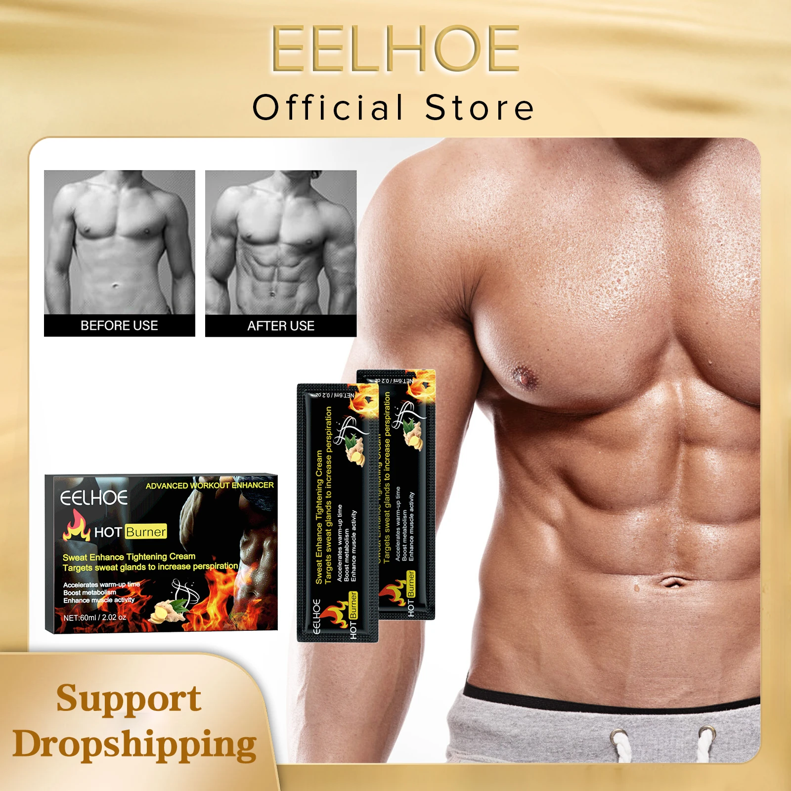 Eelhoe Shaping Cream Fitness Fat Burning Loss Weight Abdominal And