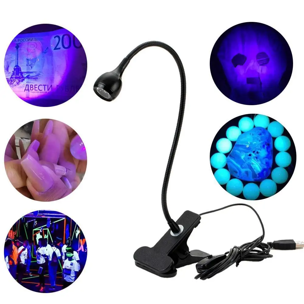 Description Picture 2 of itemFlexible Table Lamp USB Power Lamp Reading Book Light With Holder Clip Study Reading Lamps Bedside Table Bedroom Decor Nightlamp
