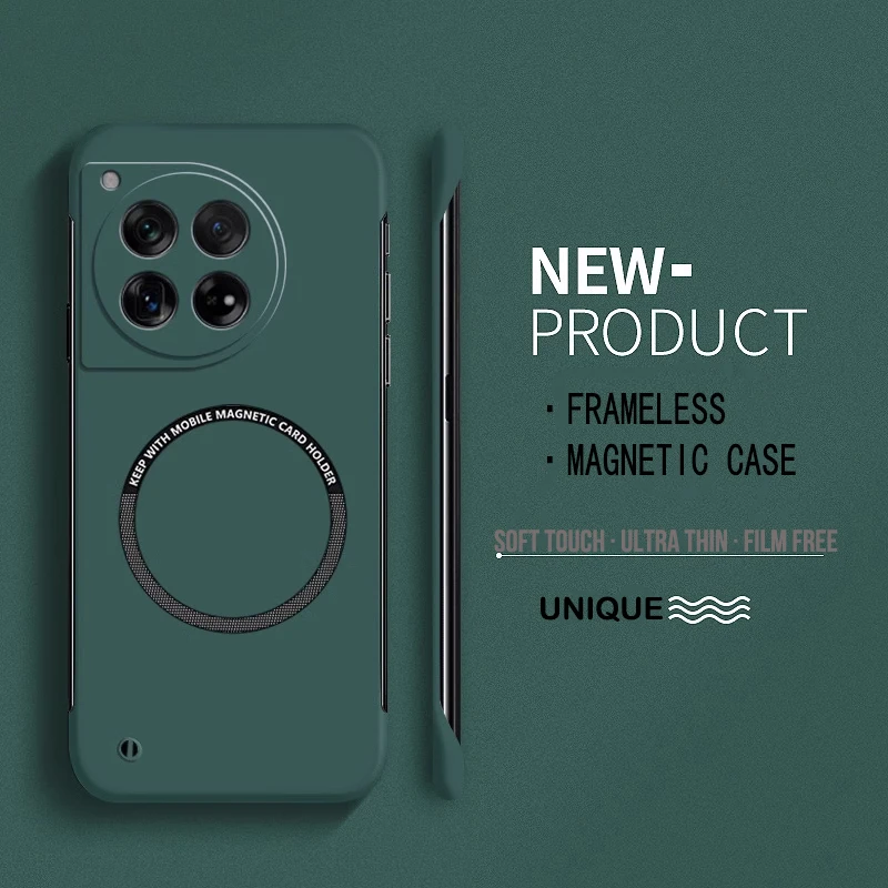 Ultra Thin Magnetic Frameless Matte Phone Case - Hard PC Protection Cover