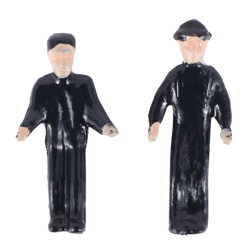 25pcs 1:87 Figurines Peintes Figures Miniatures des Travailleurs Ferroviaire b1n 