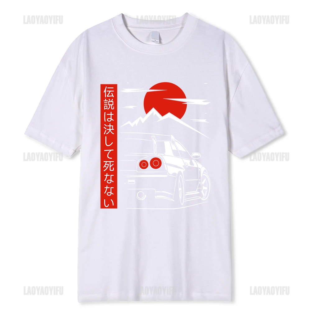 

Hot Sale Japanese Style Car Funny T Shirts Men Print Street Wear Original Design Oversize Tops Loose Tees Harajuku Streetwear