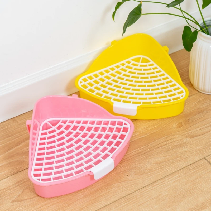 Pet Litter Box Medium Rabbit Bunnies Corner Toilet