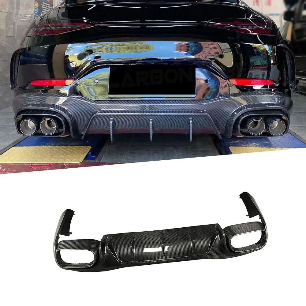 

For Mercedes Benz AMG GT43 GT50 GT53 2019-2023 Rear Lip Diffuser Spoiler Dry Carbon Fiber / FRP B Style Bumper Cover Guard