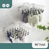 4mm Fold Stainless Steel Windproof Clothespin Laundry Hanger Clothesline Sock Towel Bra Drying Rack Clothes Peg Hook Airer Dryer 2