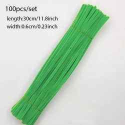 100pcs Colorful Chenille Stems for DIY Craft Projects and Creative Fun (Fruit Green)