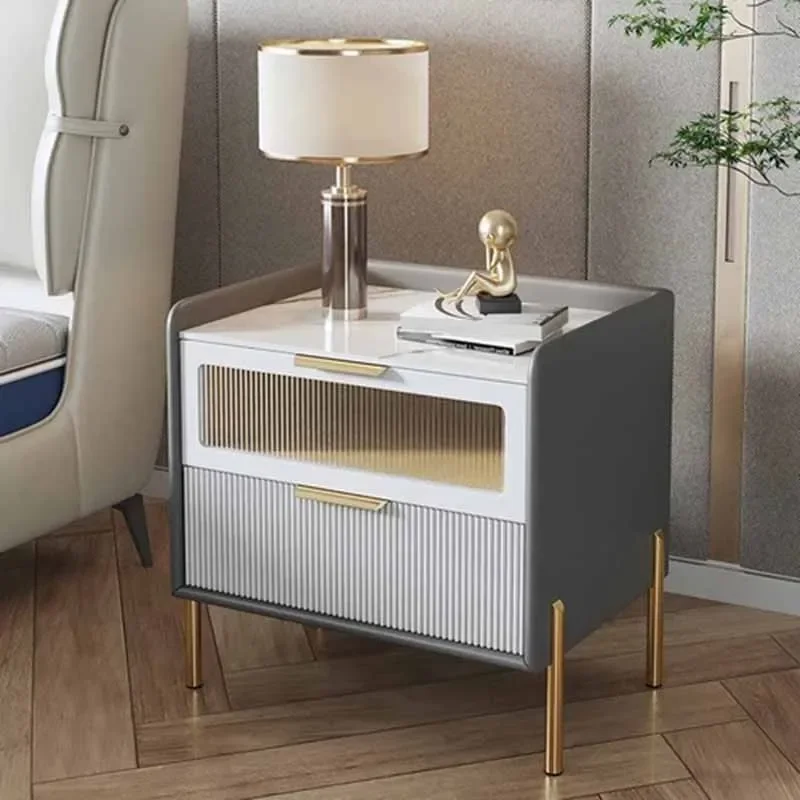 

Minimalist Storage Nightstand Modern Bedroom Modern Nordic Nightstands Luxury Gold Mesitas De Noche Living Room Furniture