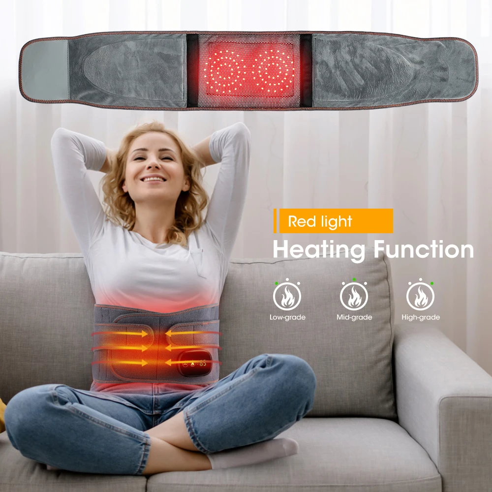 Heat Lumbar Brace Support Massager Waist Massager Back Belt Heath Care Comfortable Material for Office Workers Home Use