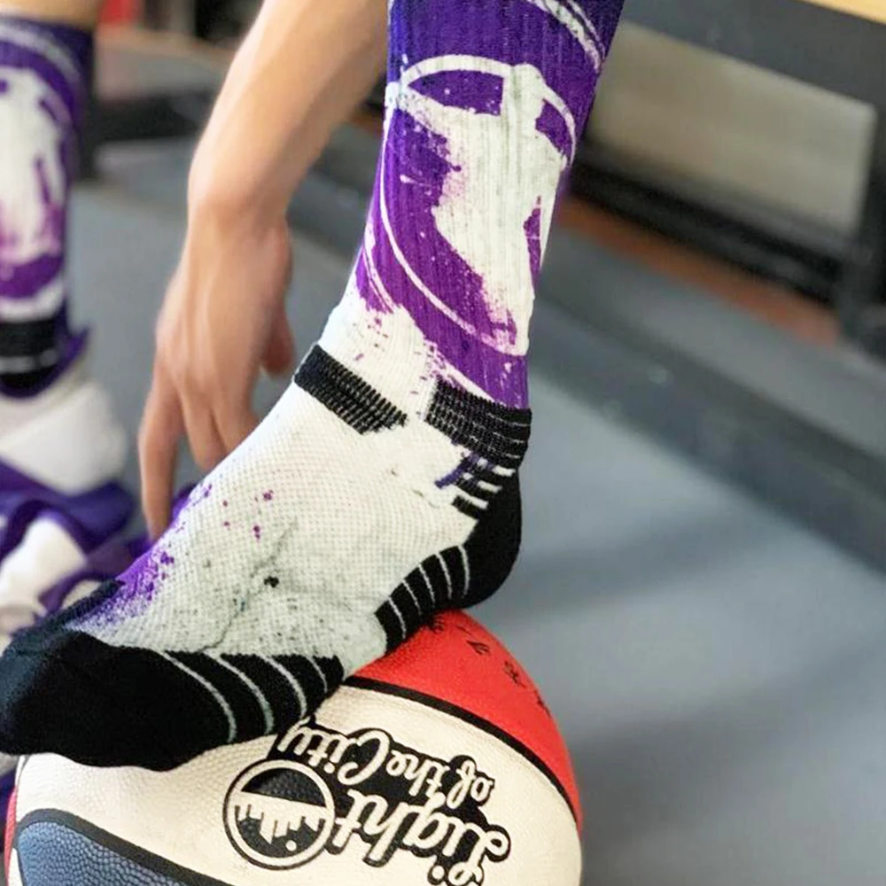Fashion Men Socks 3Pairs Colorful Psychedelic Graffiti Tie dyeing Funny Skateboard Basketball Sports Harajuku Hip-Hop Tube Socks