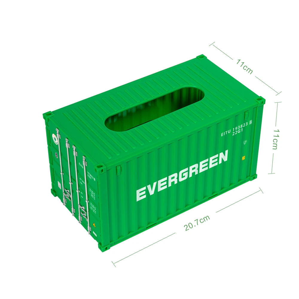 Shipping Container Model EMC Tissue Box Desktop Paper Holder Storage Napkin Box Organizer Decorations tissue dispenser tissue box
