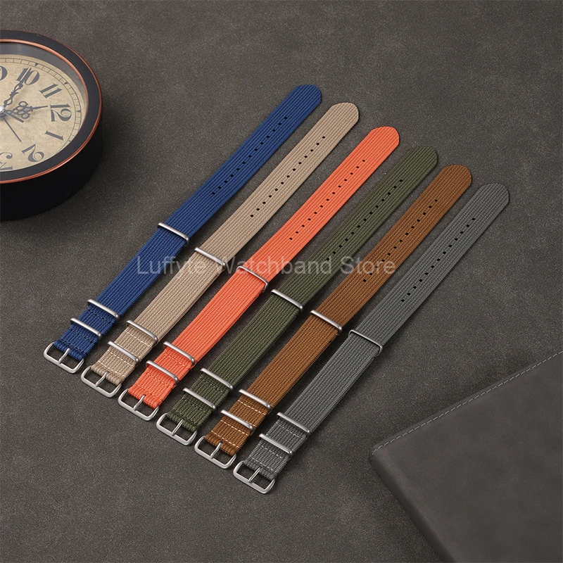 Premium Nylon Watch Strap - Brown, Green, Black Military Sport Bracelet Replacement