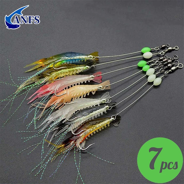 3pcs/7pcs Shrimp Lures Fishing Lures Artificial Fishing Bait Isca Artificial Ascesorios Pesca 1